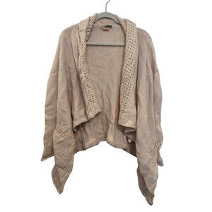 Michael Kors Knit Cardigan Women’s S Neutral Beige Wool Blend Open Front